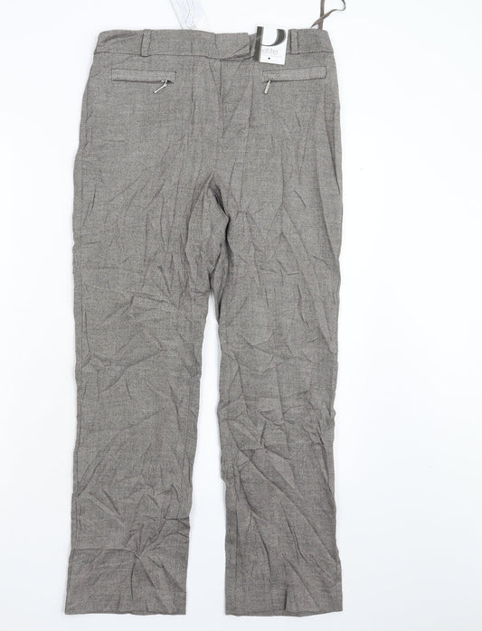 Etite Womens Grey   Trousers  Size 8 L27 in