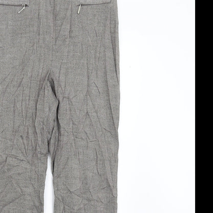 Etite Womens Grey   Trousers  Size 8 L27 in