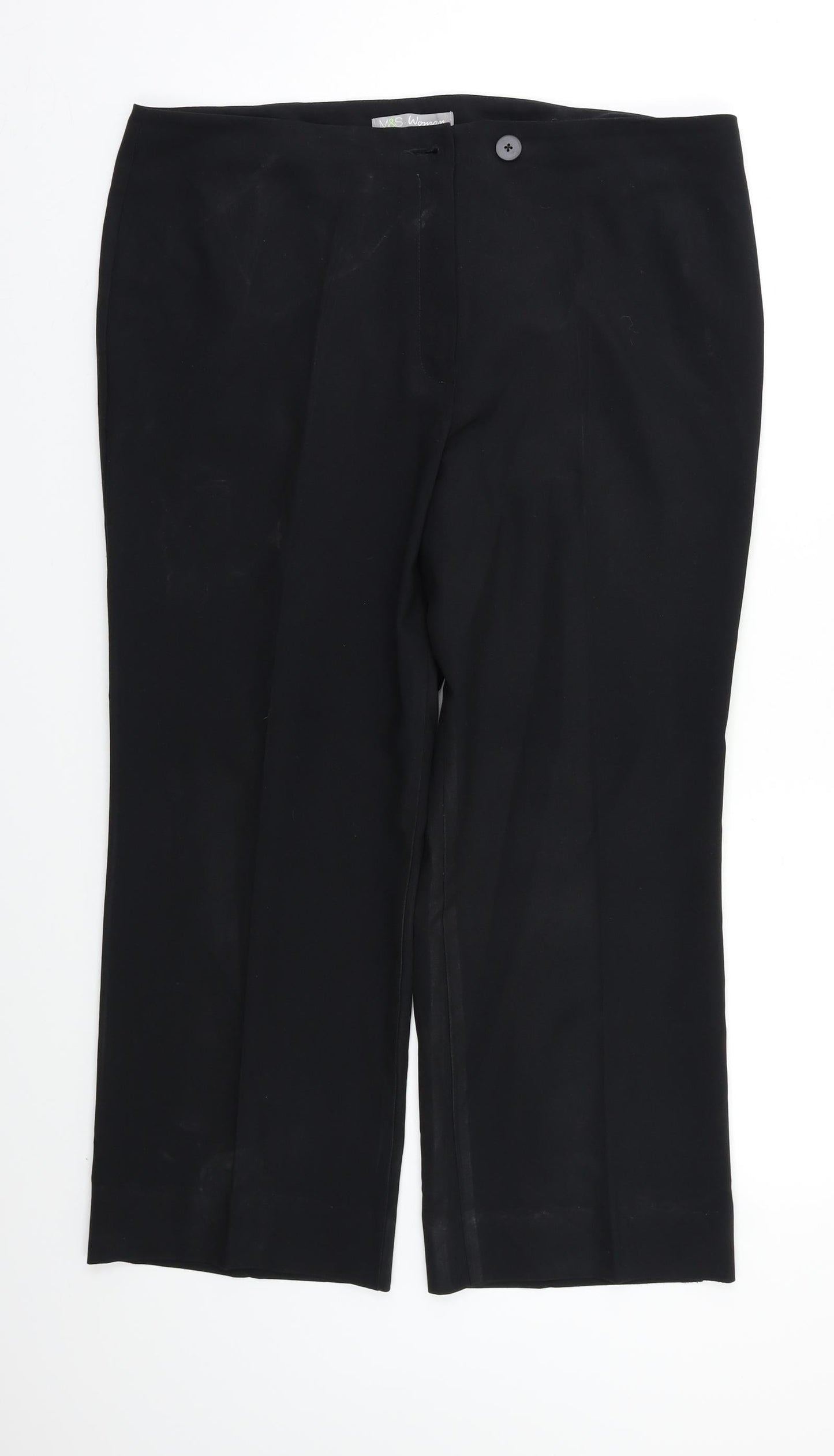 M&S Womens Black   Dress Pants Trousers Size 16 L21 in