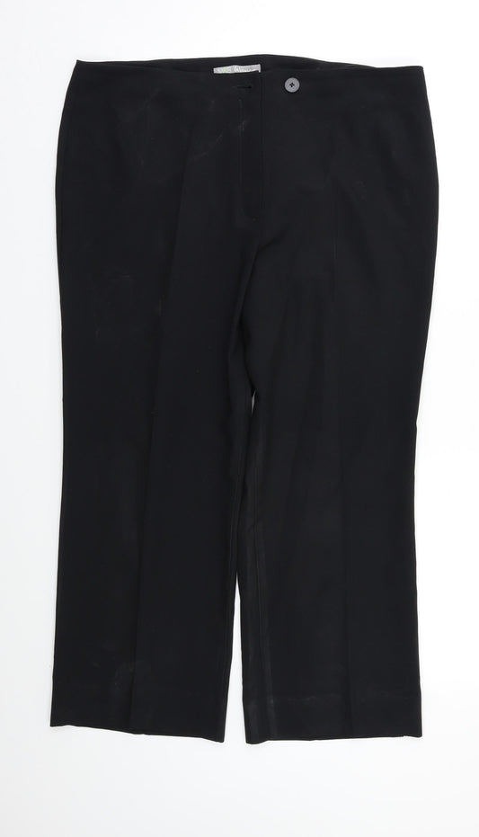 M&S Womens Black   Dress Pants Trousers Size 16 L21 in
