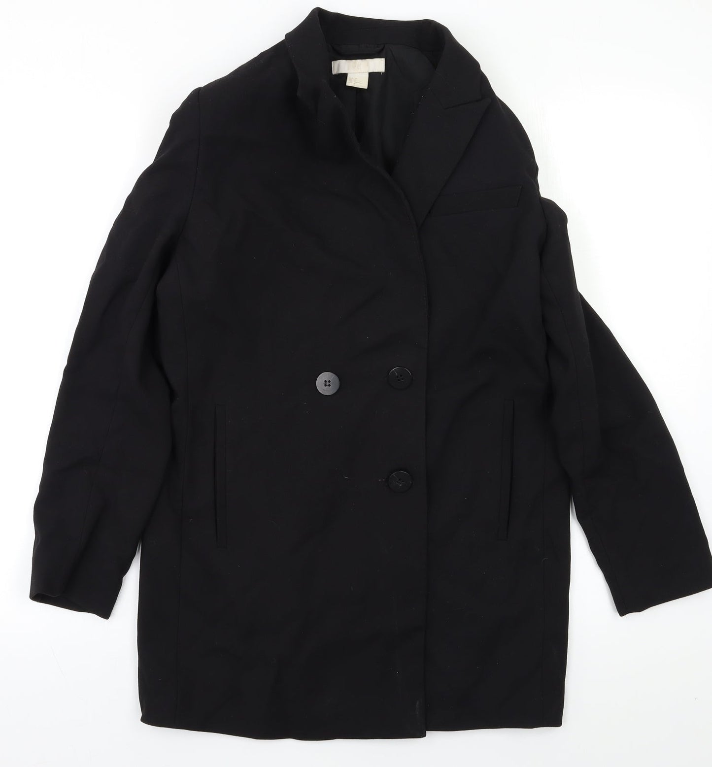 H&M Womens Black   Gilet Blazer Size 8