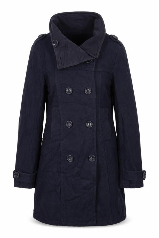 H&M Womens Blue   Pea Coat Coat Size S