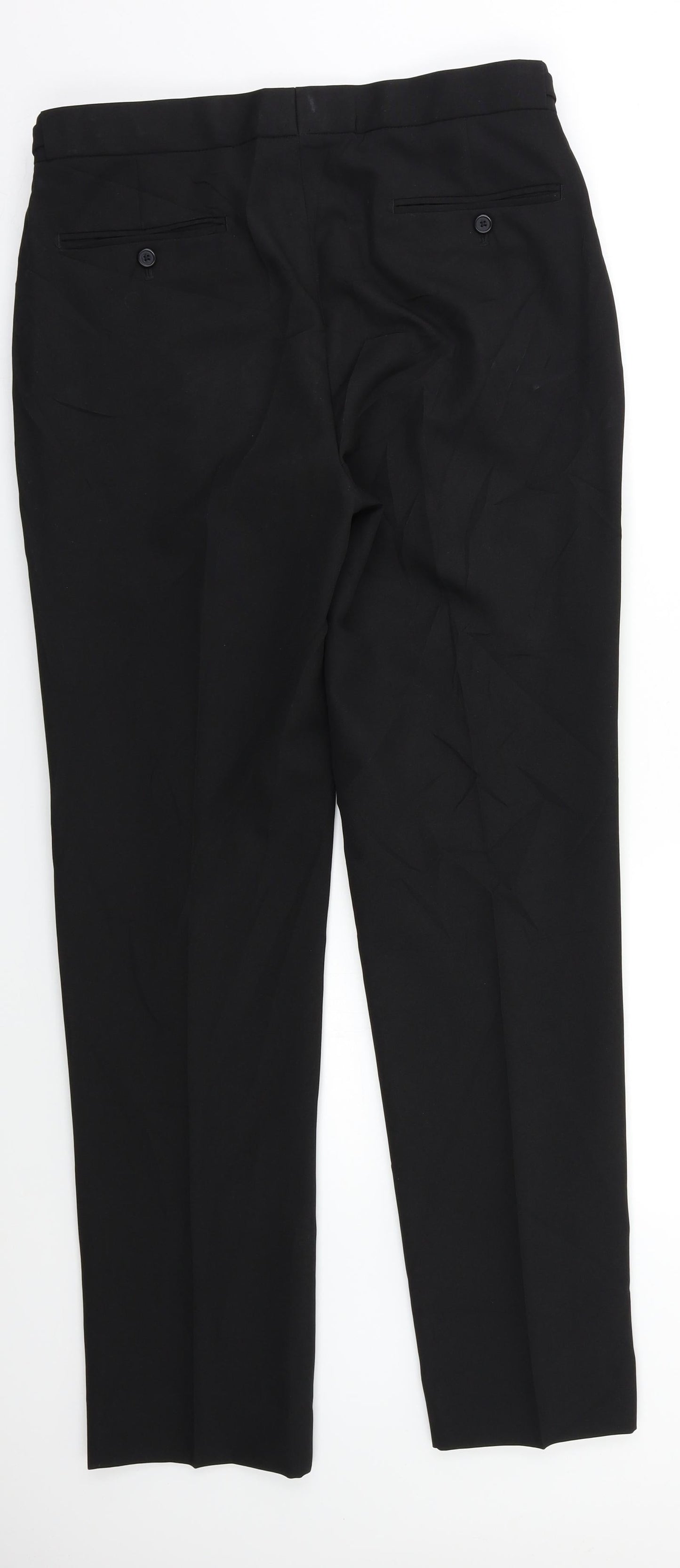 Preworn Womens Black   Dress Pants Trousers Size 32 L30 in