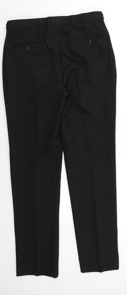 Preworn Womens Black   Dress Pants Trousers Size 32 L30 in