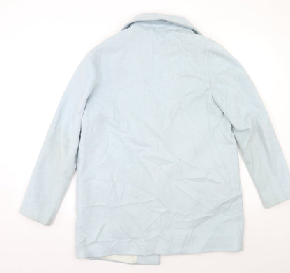 Back view of Atmosphere women’s blue jacket coat, size UK 8