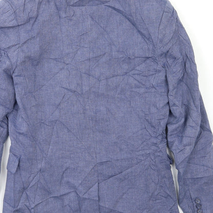 Preloved H&M Womens Blue   Jacket Blazer Size S - Label