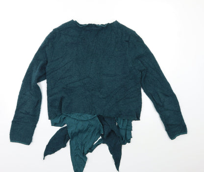Preloved texmaix Womens Green   Cape Jumper Size 14 - Back