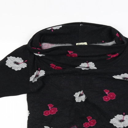 Quetzal Womens Black   Pullover Jumper Size M