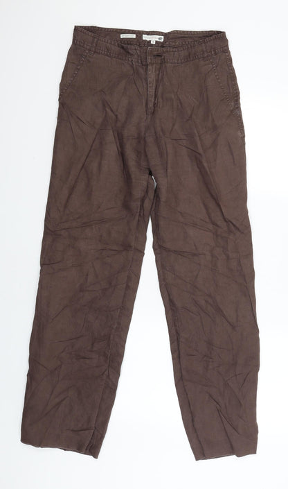 Additional front view of Vacknox women’s brown chino trousers, size UK 36, 31-inch leg