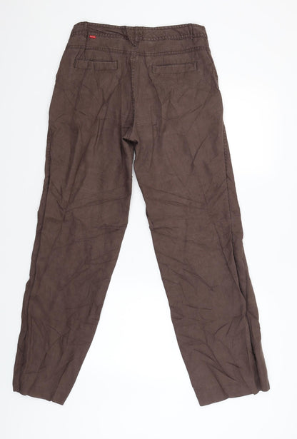 Back view of Vacknox women’s brown chino trousers, size UK 36, 31-inch leg