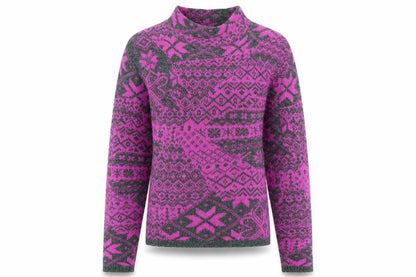 Front view of French Connection women’s purple jumper, size S