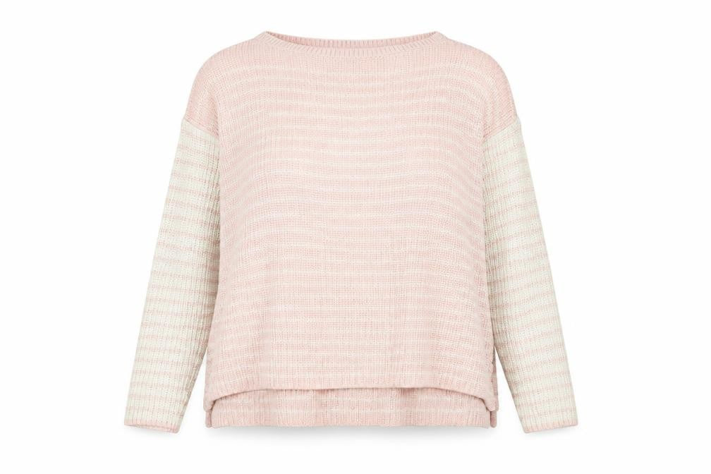 Marks & Spencer Womens Pink Striped  Pullover Jumper Size L