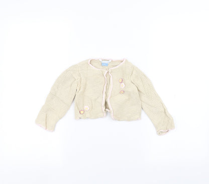 Additional front view of John Lewis Baby Brown Jacket Coatigan, size 12-18, Months