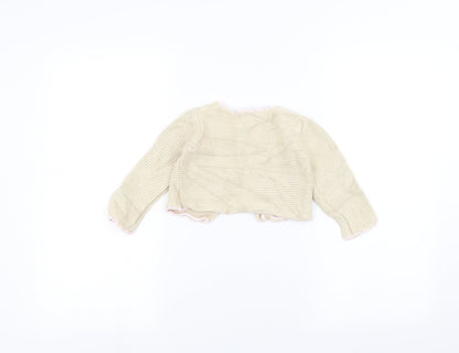 Back view of John Lewis Baby Brown Jacket Coatigan, size 12-18, Months