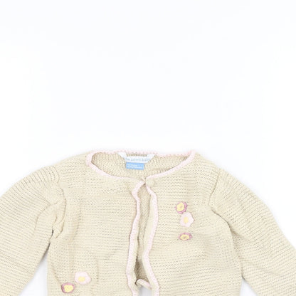 Close-up detail of John Lewis Baby Brown Jacket Coatigan, size 12-18, Months