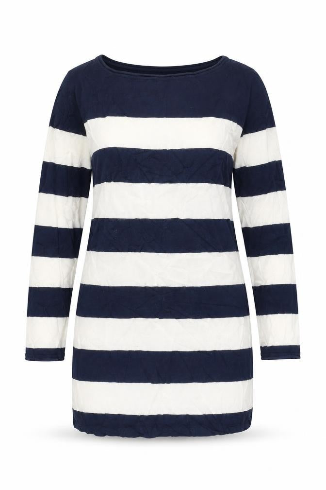 H&M Womens White Striped  Pullover Jumper Size M