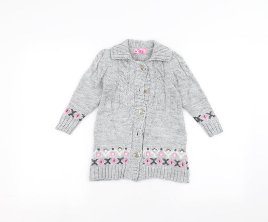 small world Girls Grey   Jacket Coatigan Size 3 Years