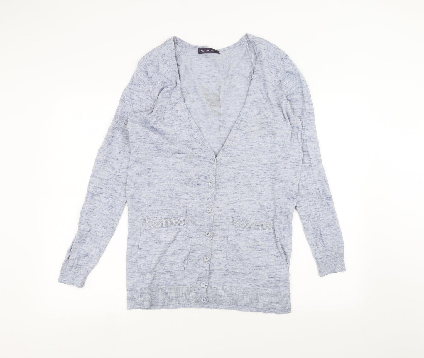 Marks and Spencer Womens Blue   Cardigan Jumper Size 10
