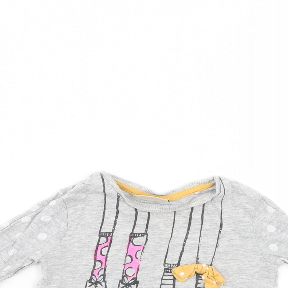 NEXT Girls Grey   Pullover Jumper Size 9-12 Months
