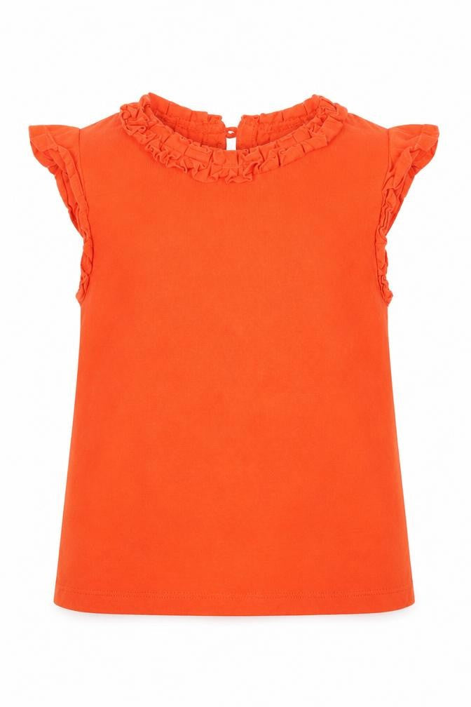 NEXT Girls Orange   Basic T-Shirt Size 12-18 Months