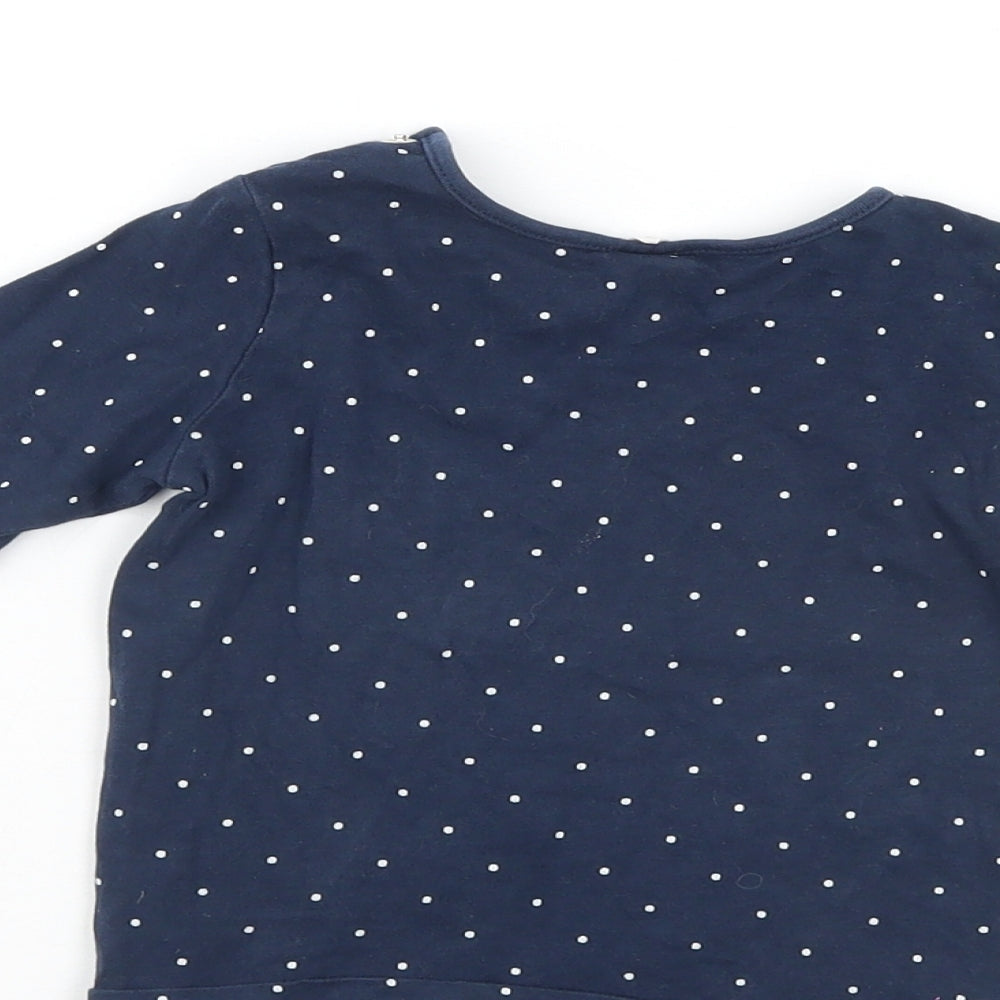 H&M Boys Blue Polka Dot  Pullover Jumper Size 12-18 Months