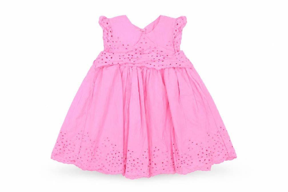 Mothercare Girls Pink Floral  A-Line  Size 9-12 Months