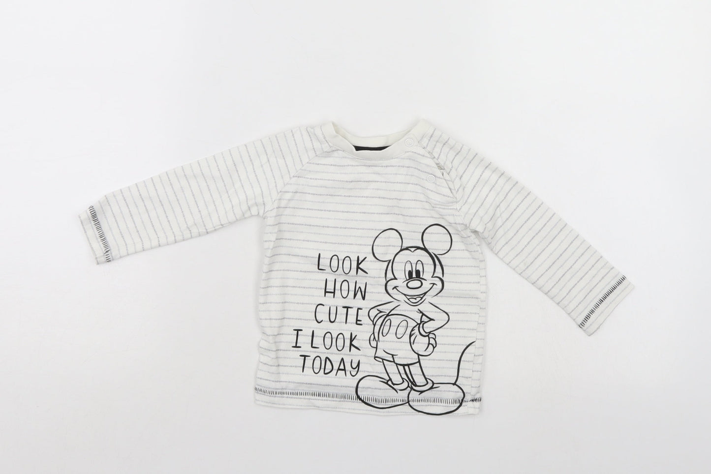 Disney Girls White   Pullover Jumper Size 6-9 Months