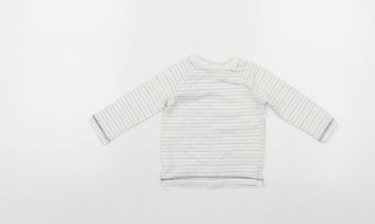Back view of Disney girls’ white jumper, size 6-9, months