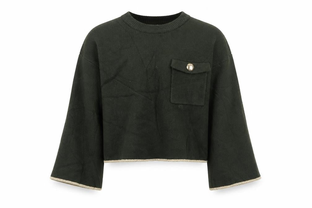 River Island Girls Green   Pullover Jumper Size 7-8 Years  - cropped