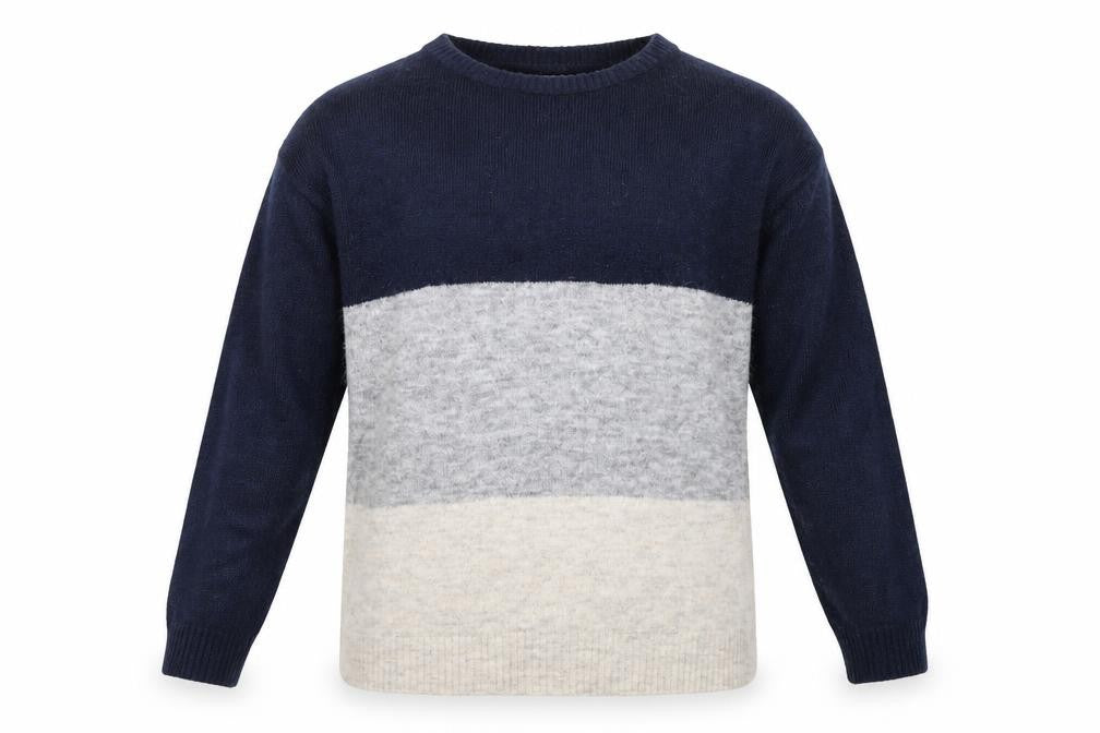 VERO MODA Mens Blue Striped  Pullover Jumper Size L