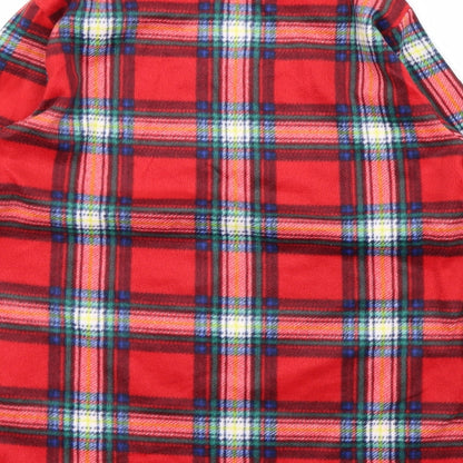 Marks & Spencer Womens Red Check  Babydoll Pyjama Top Size 8