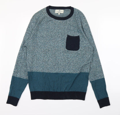Next Mens Blue Striped  Pullover Jumper Size M