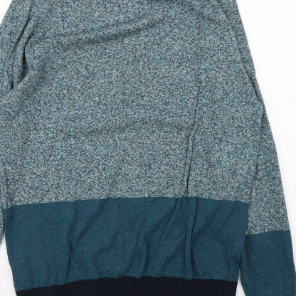 Next Mens Blue Striped  Pullover Jumper Size M