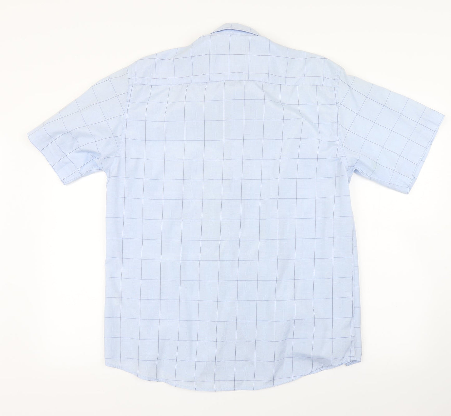 Propeller Mens Blue Check   Polo Size L