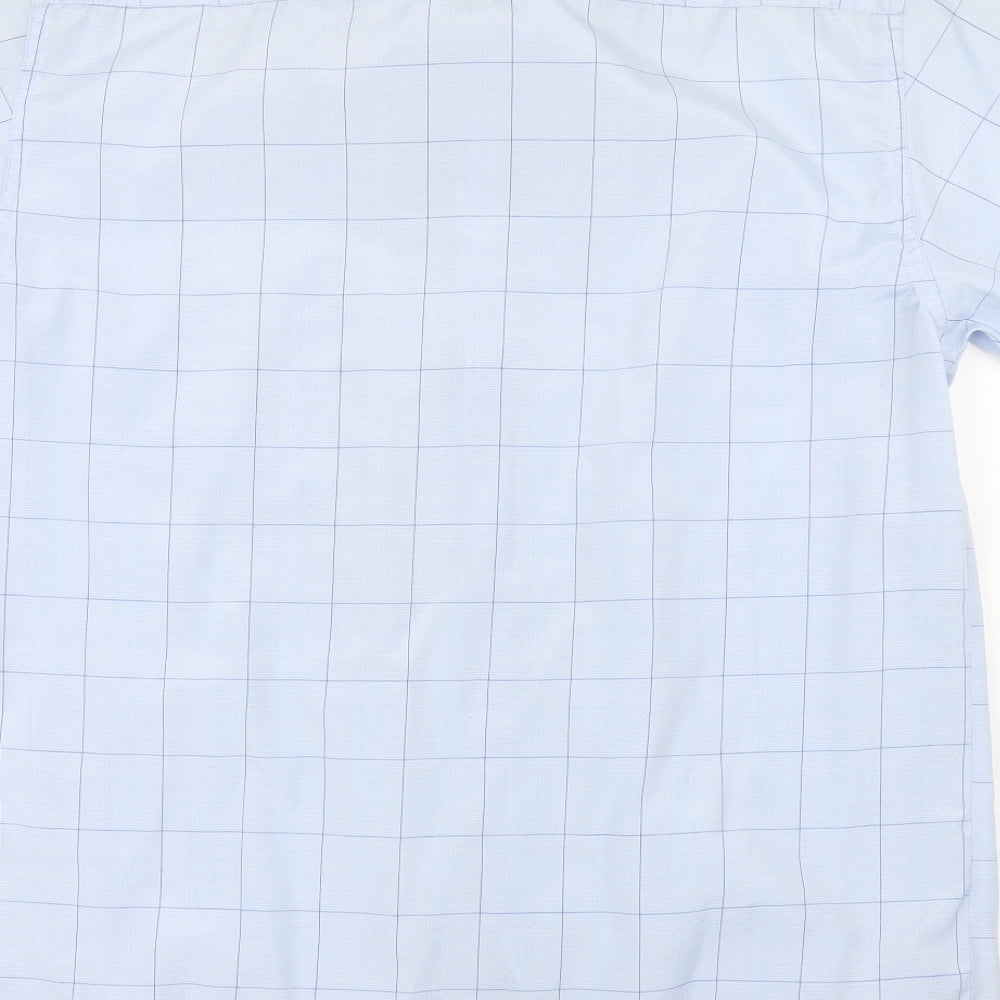 Propeller Mens Blue Check   Polo Size L