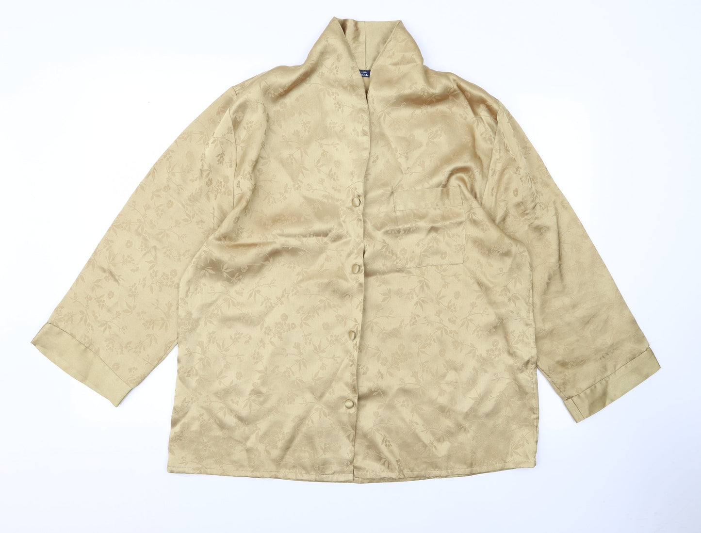 Preworn Womens Gold   Basic Button-Up Size 16