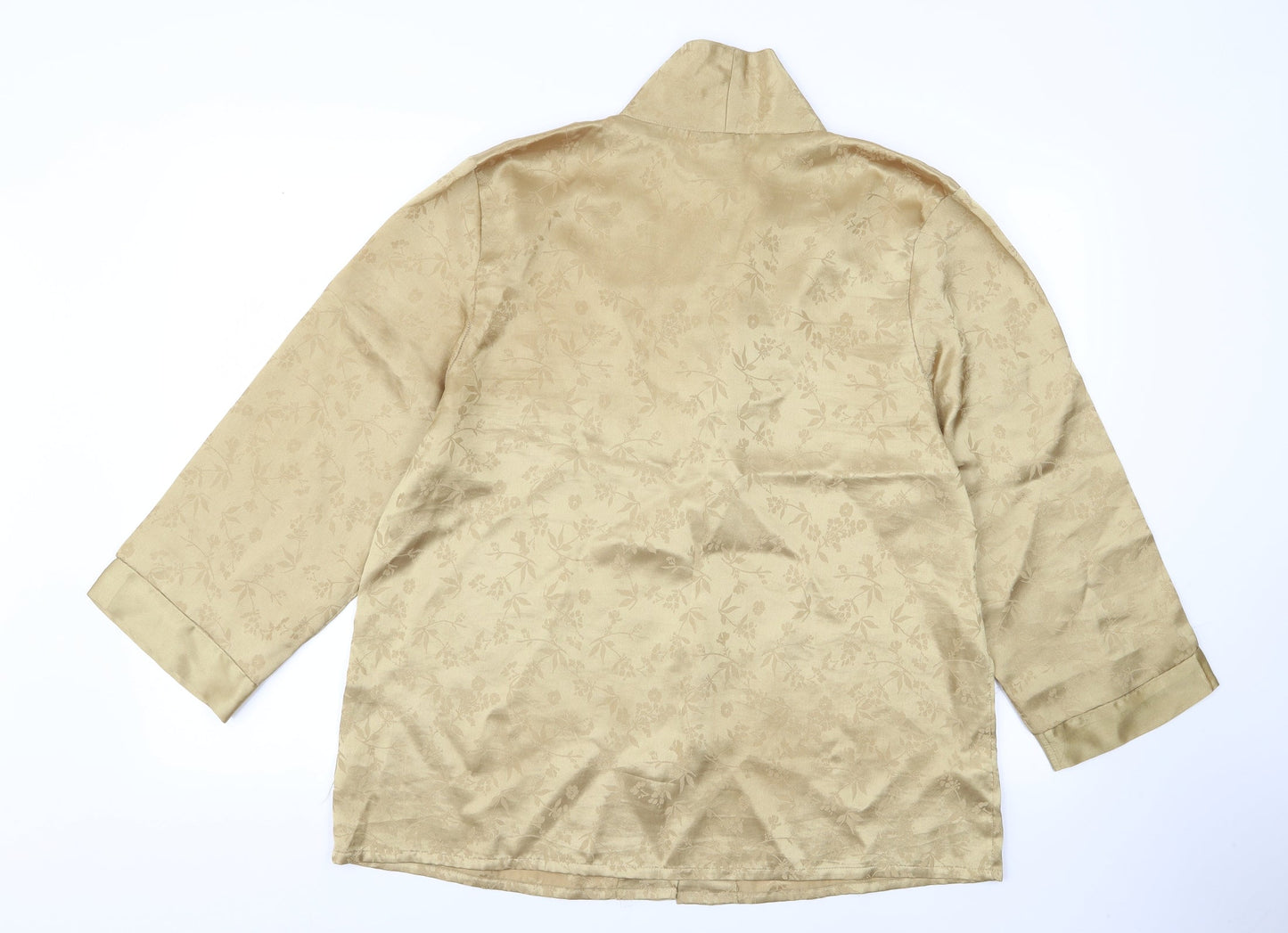 Preworn Womens Gold   Basic Button-Up Size 16