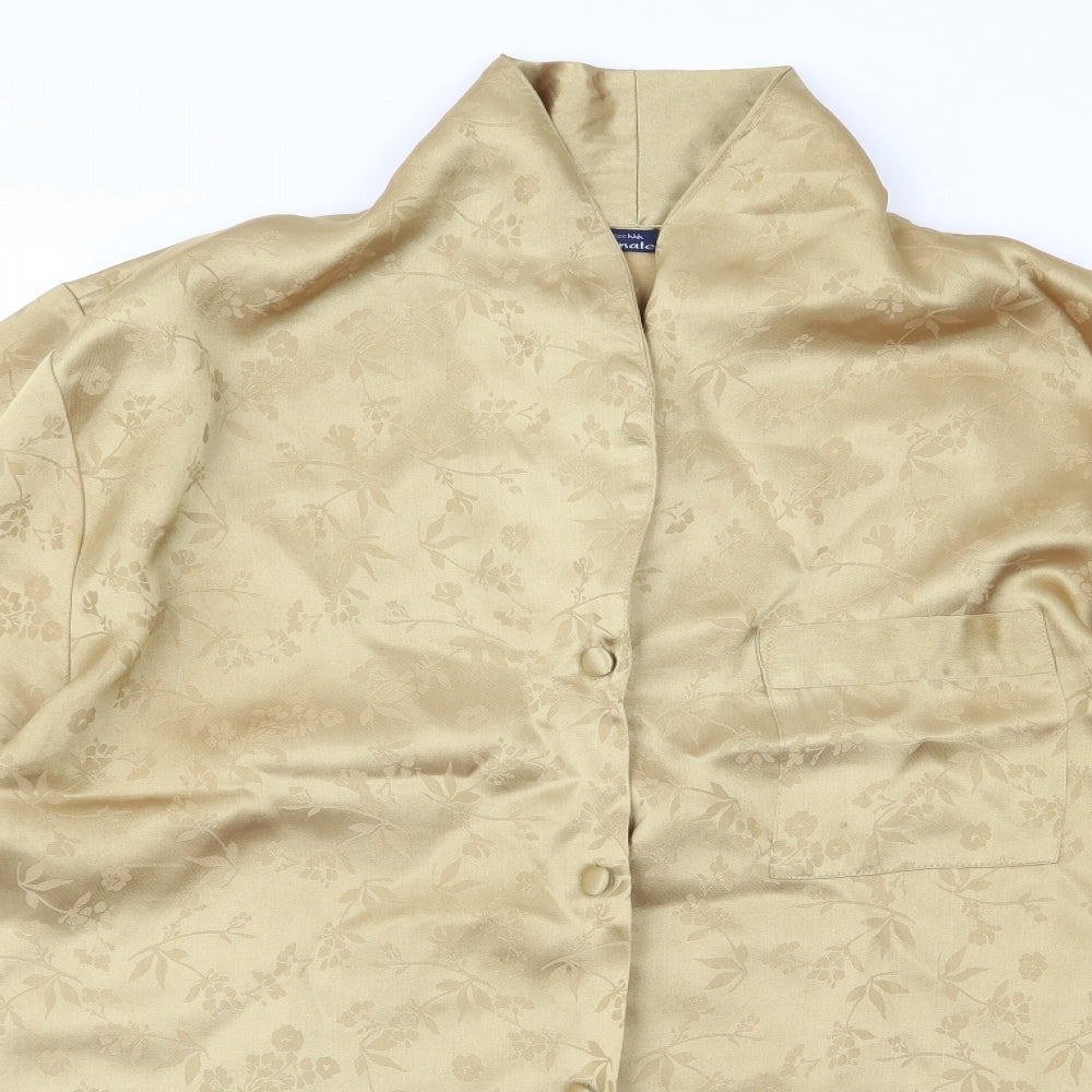 Preworn Womens Gold   Basic Button-Up Size 16