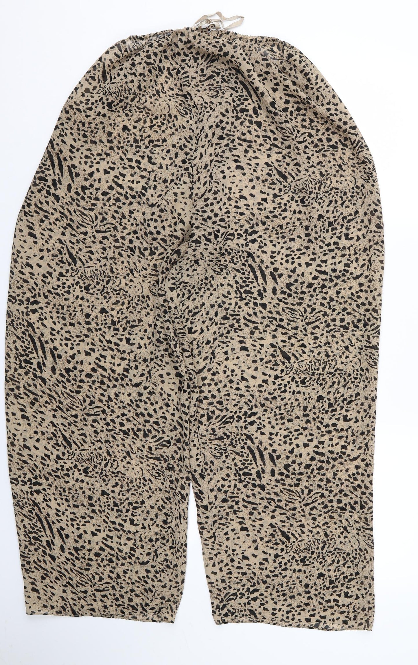 Preworn Womens Brown Animal Print  Trousers  Size 34 L23 in