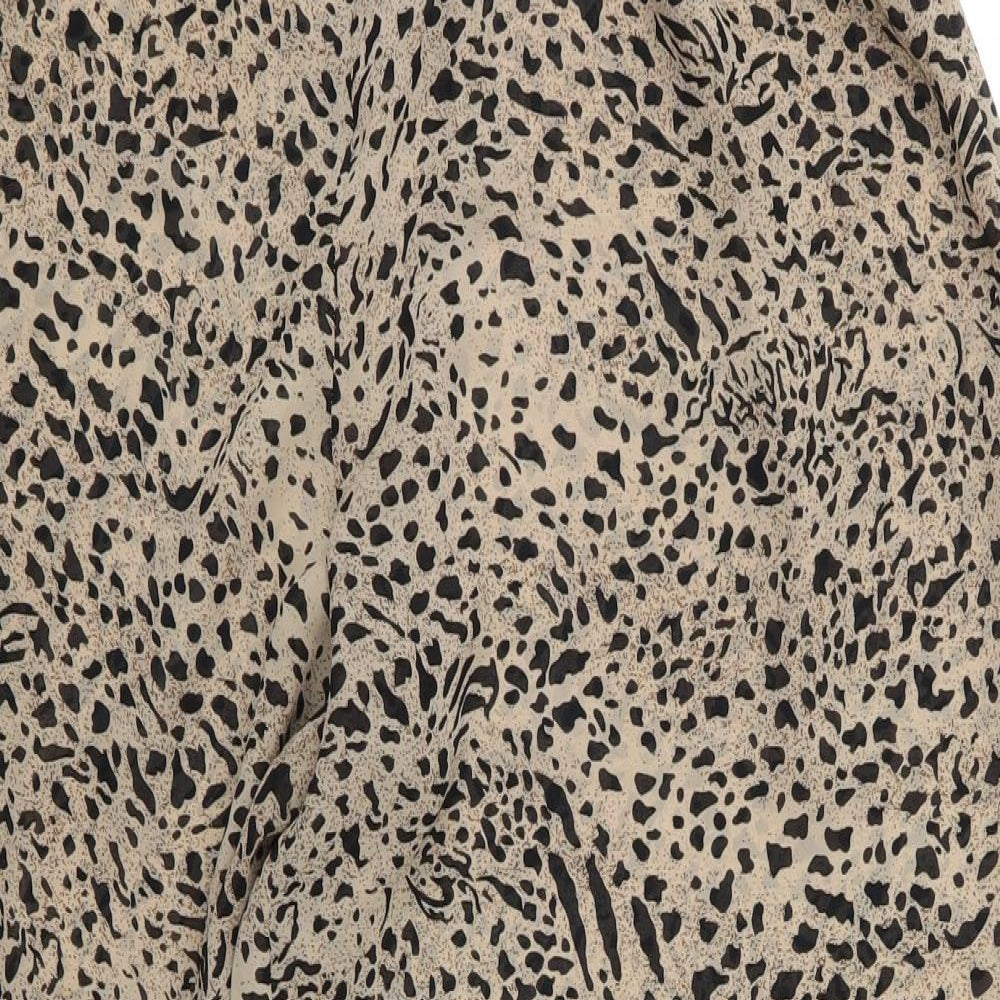 Preworn Womens Brown Animal Print  Trousers  Size 34 L23 in
