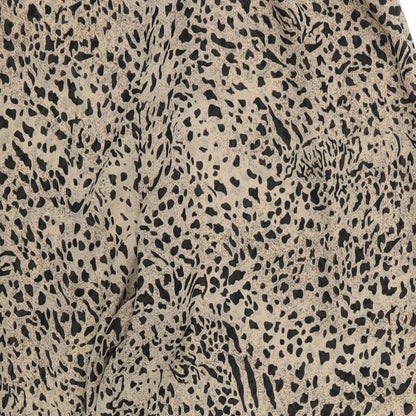 Preworn Womens Brown Animal Print  Trousers  Size 34 L23 in
