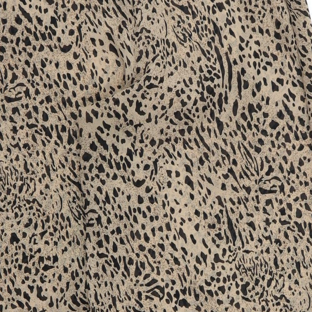 Preworn Womens Brown Animal Print  Trousers  Size 34 L23 in