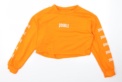 double Womens Orange   Pullover Jumper Size M