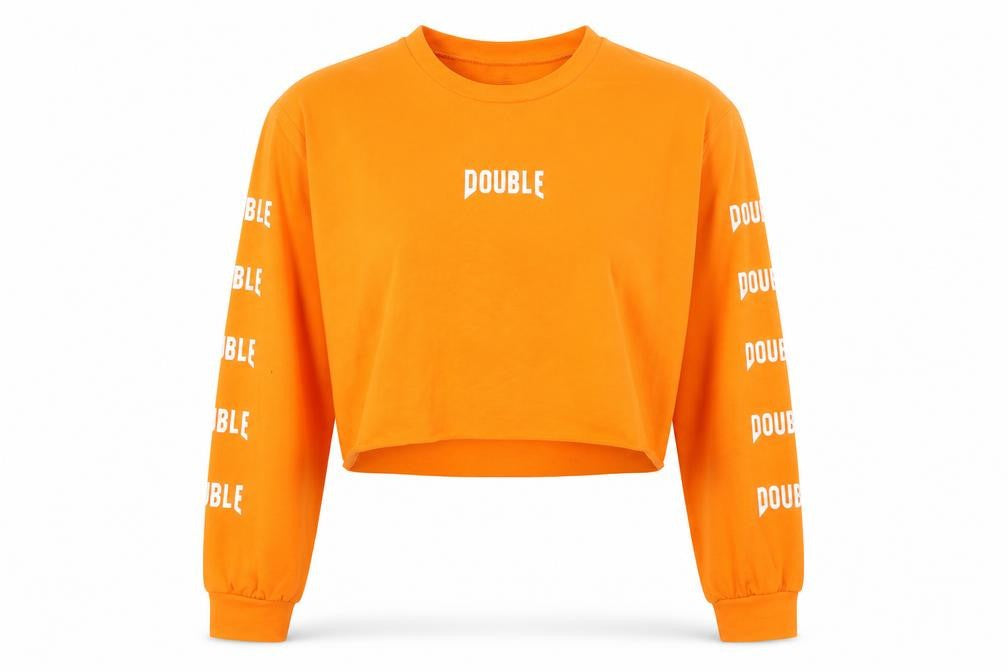double Womens Orange   Pullover Jumper Size M