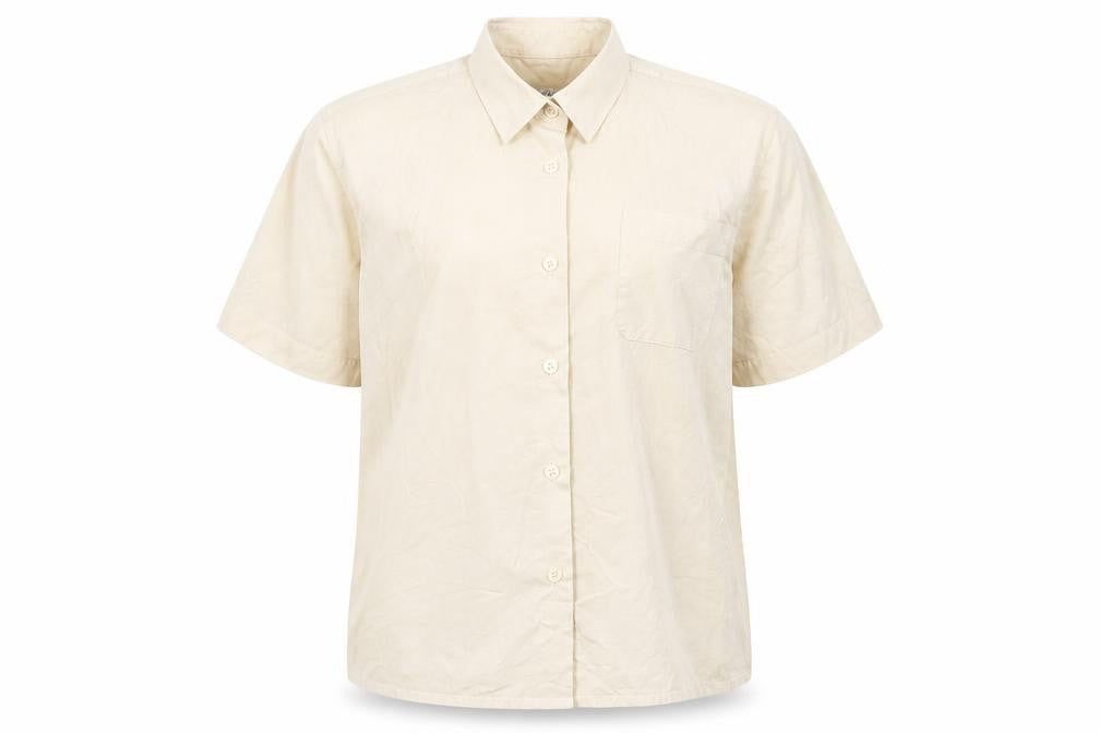 school life Girls Beige  Rayon Basic Button-Up Size 12 Years