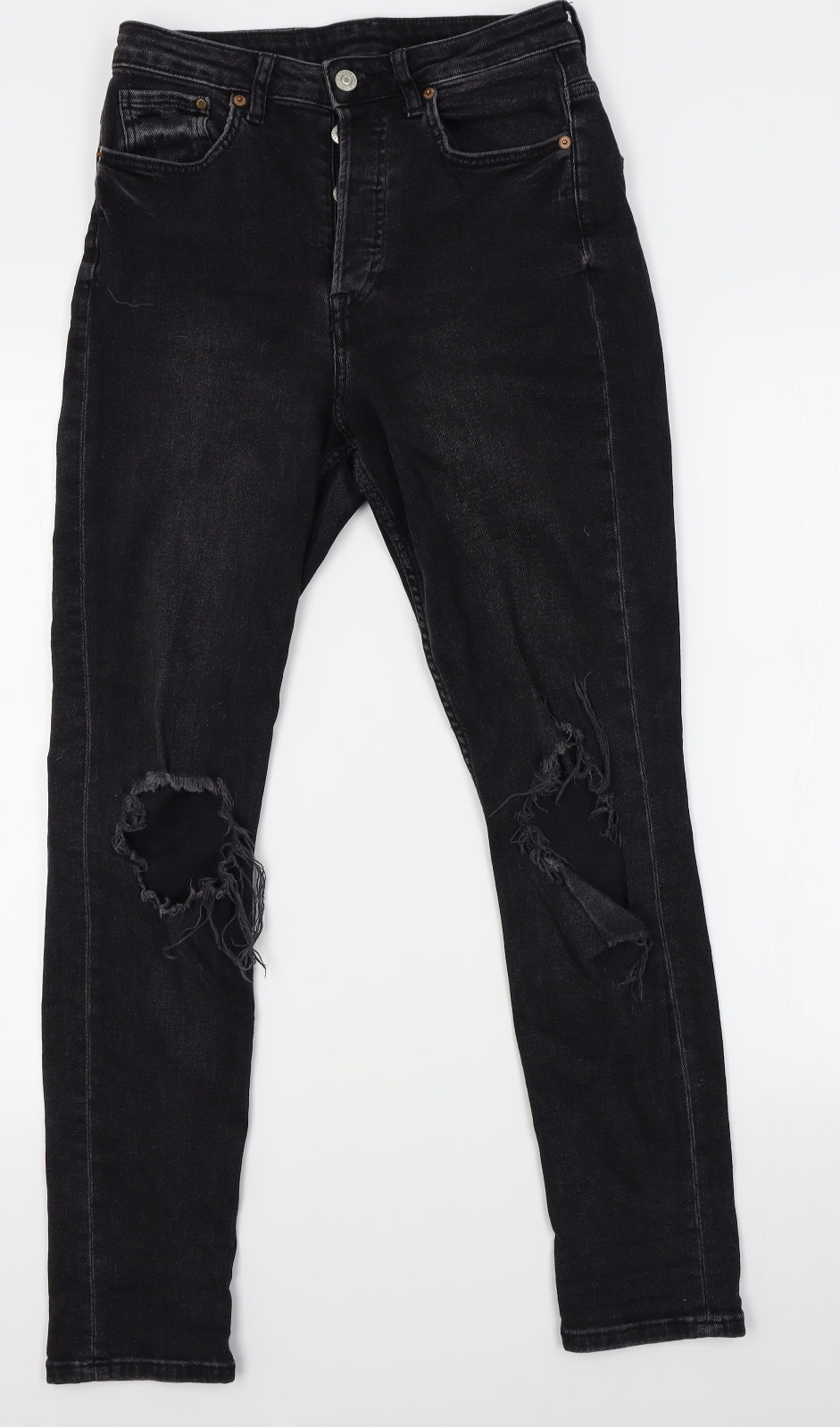 H&M Womens Black   Skinny Jeans One Size L27 in