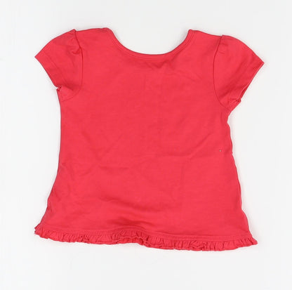 Back view of George girls’ red basic blouse, size 3-6, months