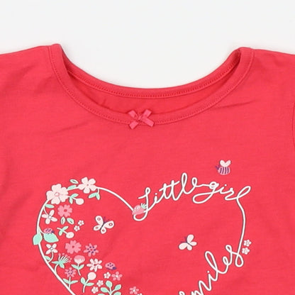Close-up detail of George girls’ red basic blouse, size 3-6, months