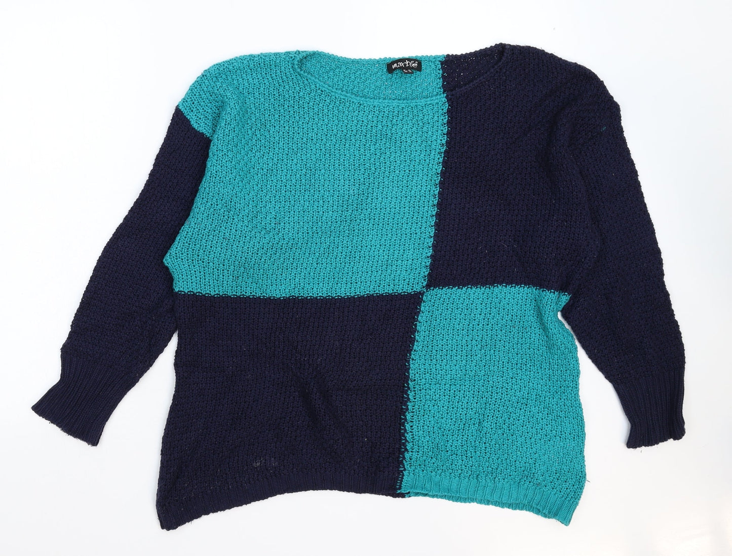 Marble Womens Multicoloured  Knit Pullover Jumper Size XL