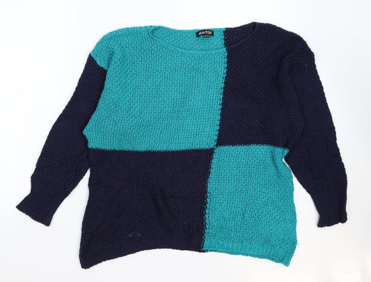 Marble Womens Multicoloured  Knit Pullover Jumper Size XL